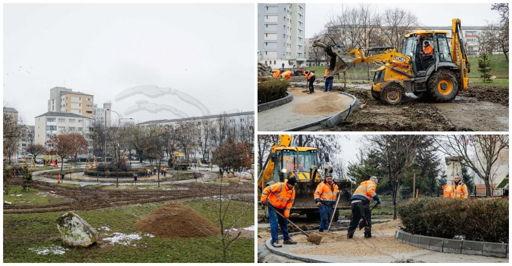 FOTOGALERIE. Se modernizează unul dintre cele mai importante parcuri din municipiul Satu Mare