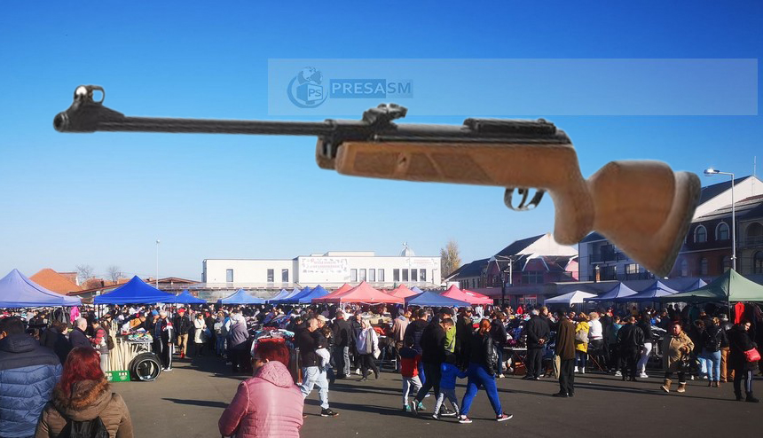 Un sătmărean ar fi cumpărat o ARMĂ din Piața de Vechituri. Apoi și-a amenințat soția și copiii