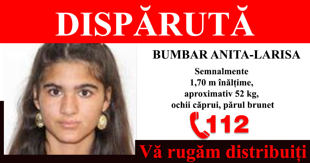Minoră din Satu Mare, dată dispărută. Polițiștii vă cer ajutorul