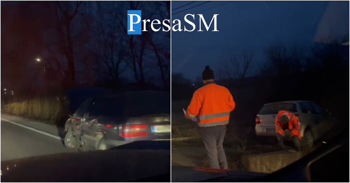 VIDEO. Accident rutier pe DN19, în Ciuperceni. O mașină s-a oprit în gardul unei case