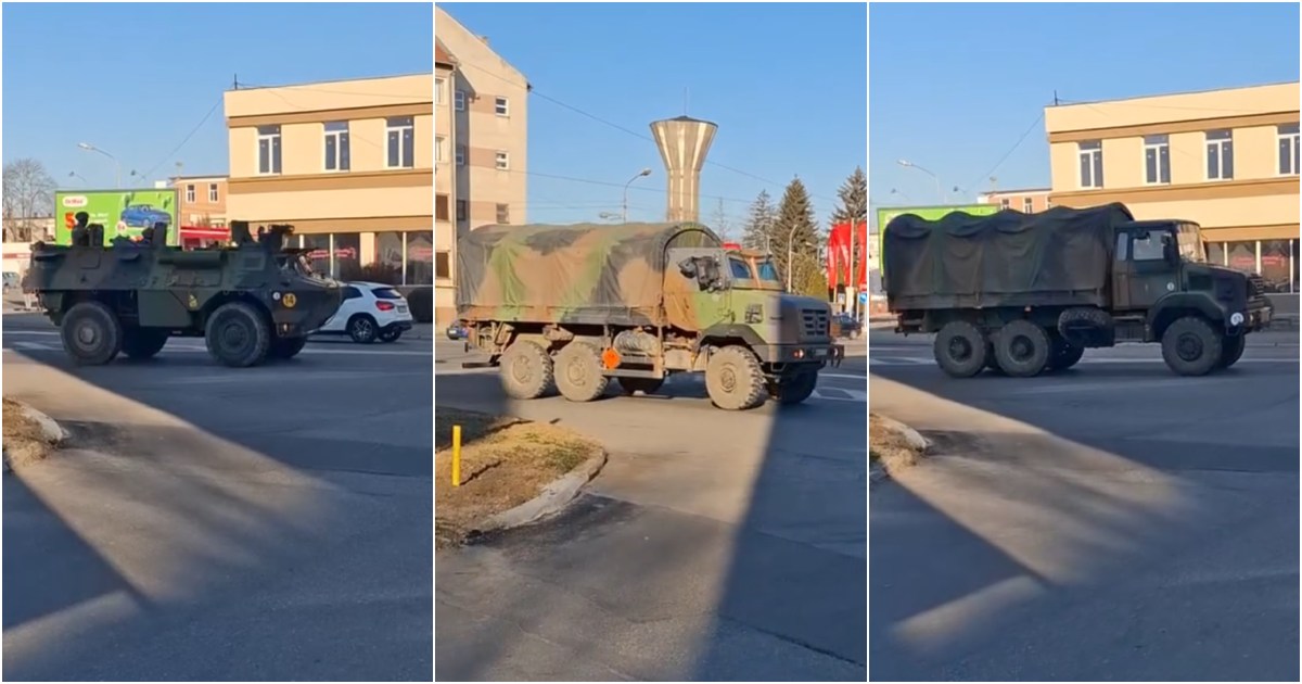 VIDEO. Blindate de luptă și militari NATO pe străzile din municipiul Satu Mare!
