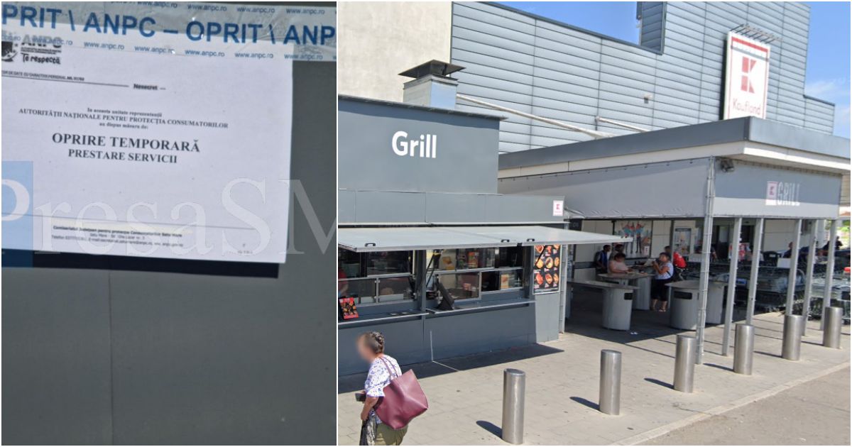 FOTO. Zona de Grill Kaufland de pe Drumul Careiului, închisă temporar de Protecția Consumatorului