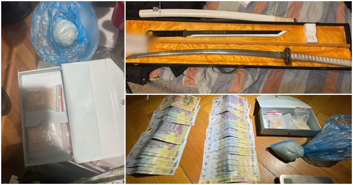 FOTO. Traficanții NINJA din Satu Mare au fost săltați de DIICOT. Acum ”evoluează” în arestul Poliției