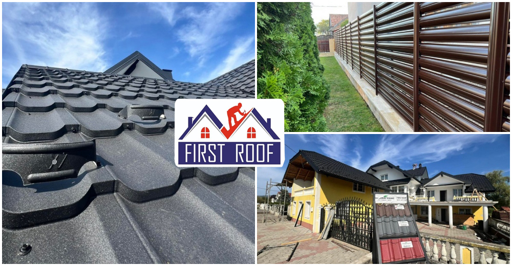 FOTO. FIRST ROOF, firma care vă oferă soluții durabile pentru acoperișuri și garduri metalice
