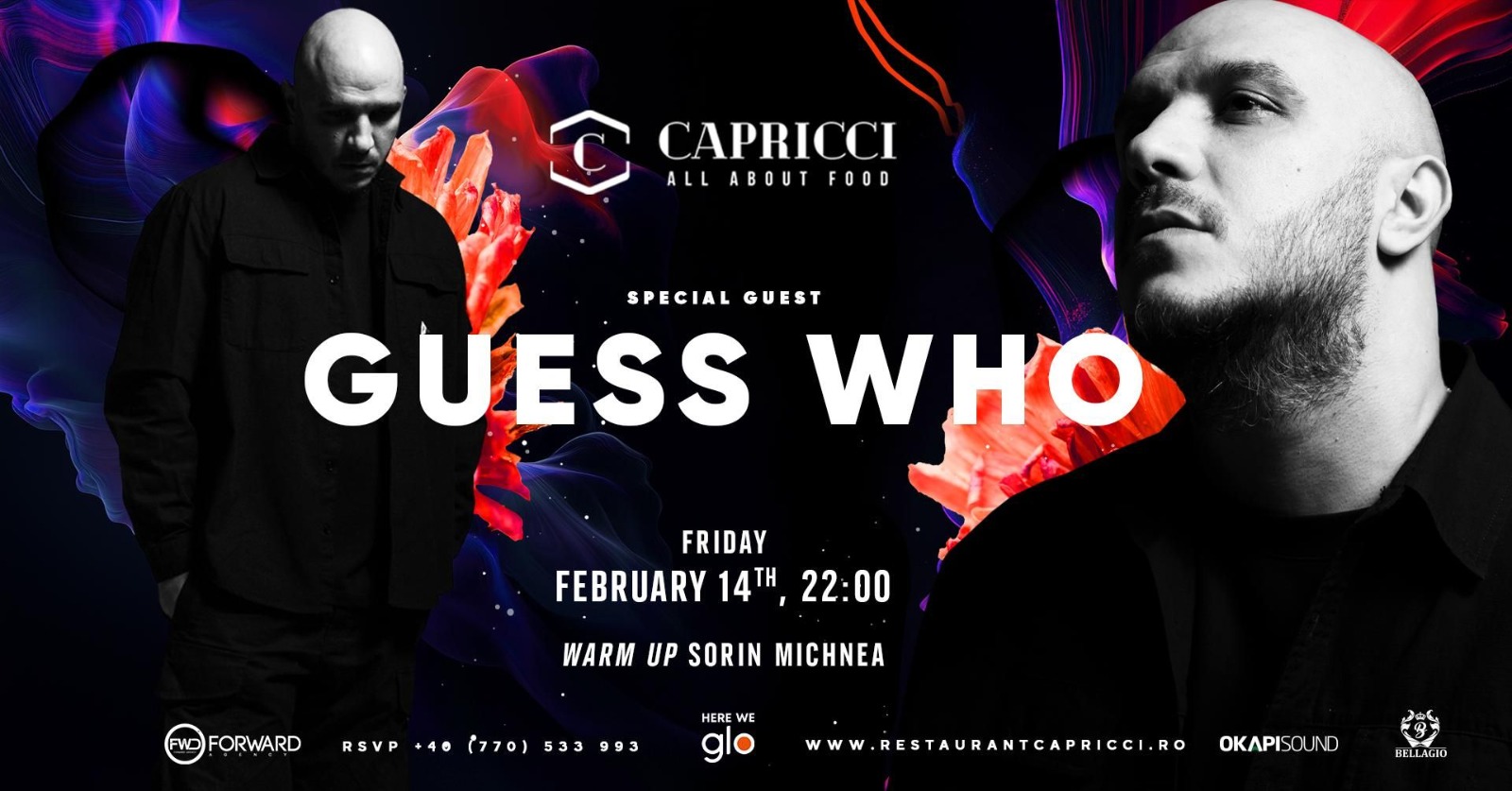 Valentine’s Day cu Guess Who: Petrecere exclusivistă la Capricci, în Satu Mare!