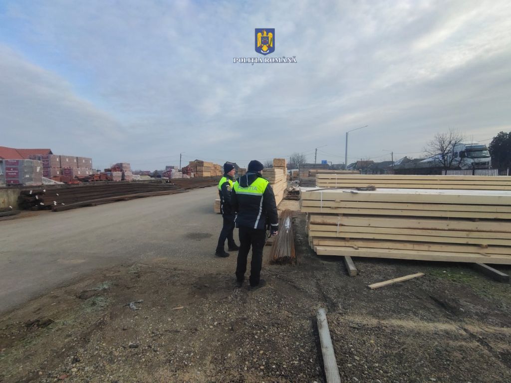 Amenzi de zeci de mii de lei și lemne confiscate. Controale ale polițiștilor sătmăreni la depozitele de lemne și în trafic