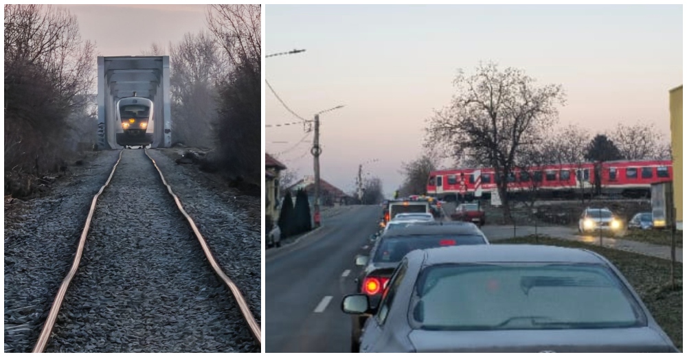 FOTO. Tren blocat pe calea ferată ”modernizată” din Satu Mare: Trafic paralizat în zona Soarelui