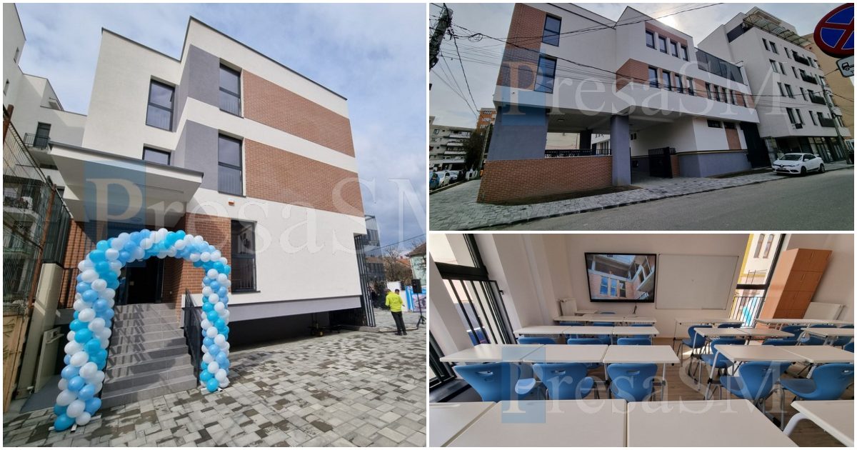 FOTO/VIDEO. Așa arată cea mai nouă și mai modernă clădire de școală din Satu Mare. Ministru David, la inaugurare!