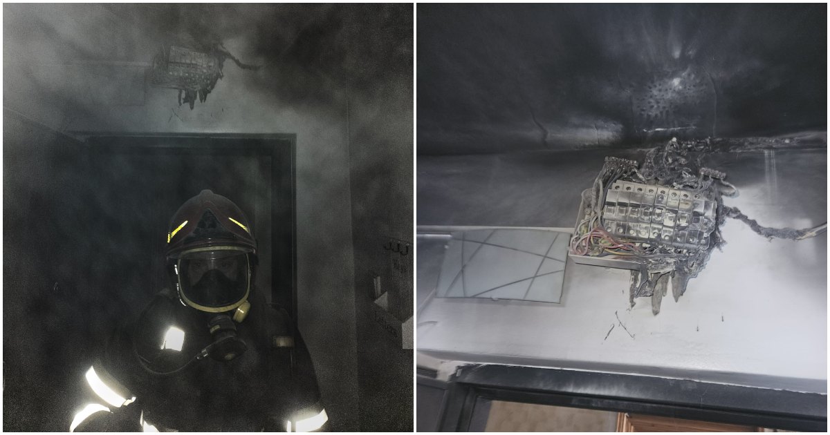 FOTO/VIDEO. Incendiu cu mari degajări de fum în municipiul Satu Mare. Totul a pornit de la un scurtcircuit