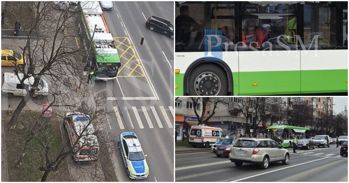 FOTO/VIDEO. Alertă într-un autobuz Transurban. Persoană, rănită. Ambulanța și Poliția au intervenit