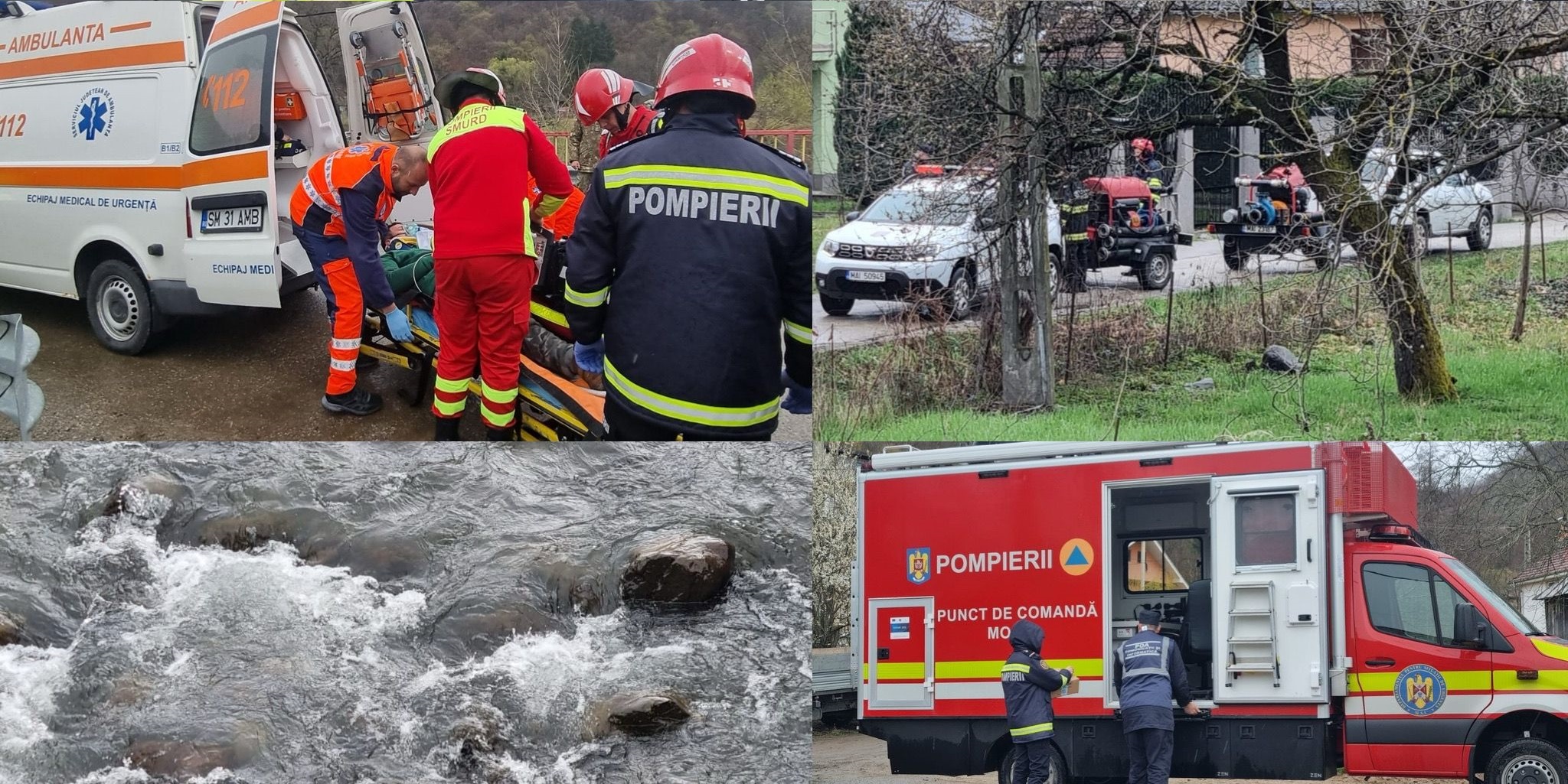 FOTO. Inundații cu dig de protecție spart și gospodării inundate. Pompierii sătmăreni au simulat o situație de urgență la Certeze