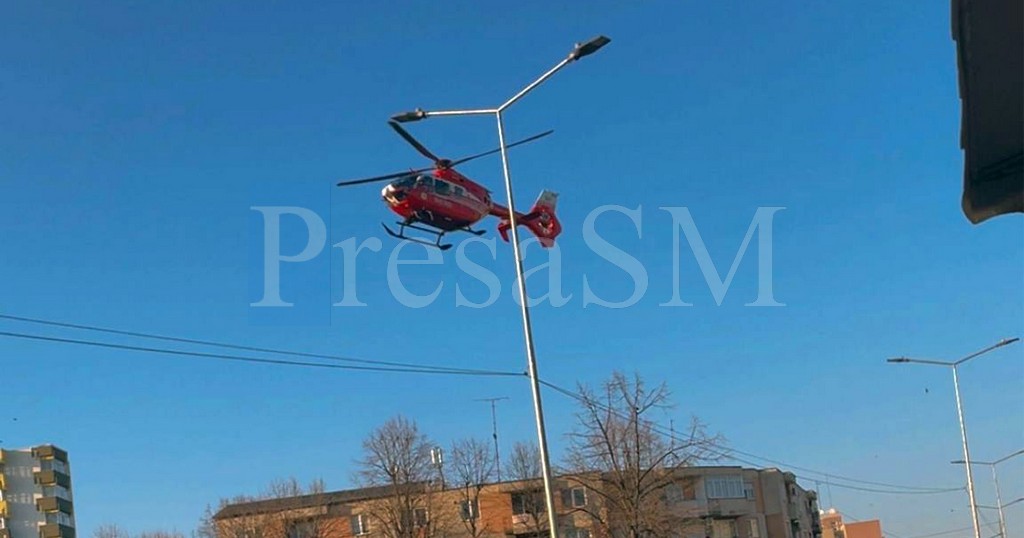 FOTO. Cursă aeriană pentru salvarea unei sătmărence, la Spitalul Județean Satu Mare