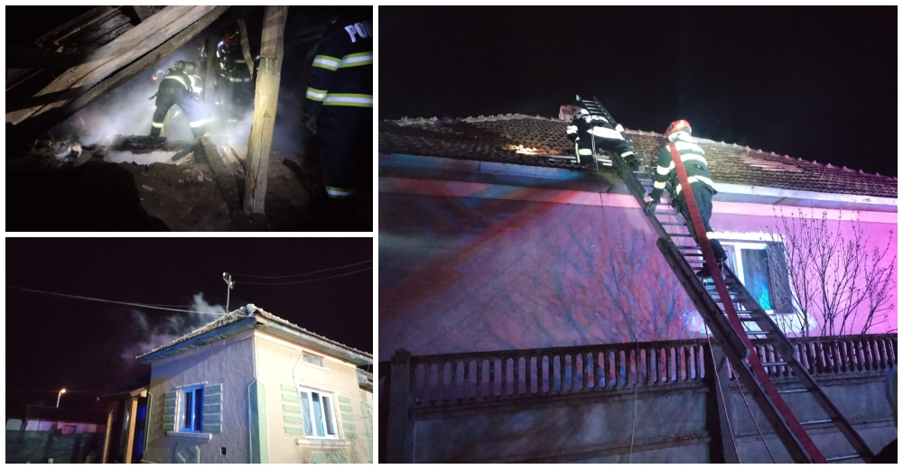 FOTO. Șase incendii la case de locuit din județul Satu Mare în acest final de săptămână. Două incendii de vegetație