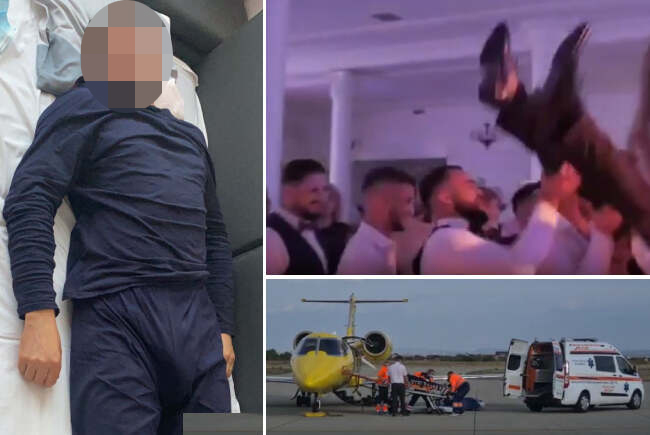 FOTO. L-au aruncat pe mire în sus, apoi l-au scăpat din brațe. Acum a venit nota de plată pentru nuntași