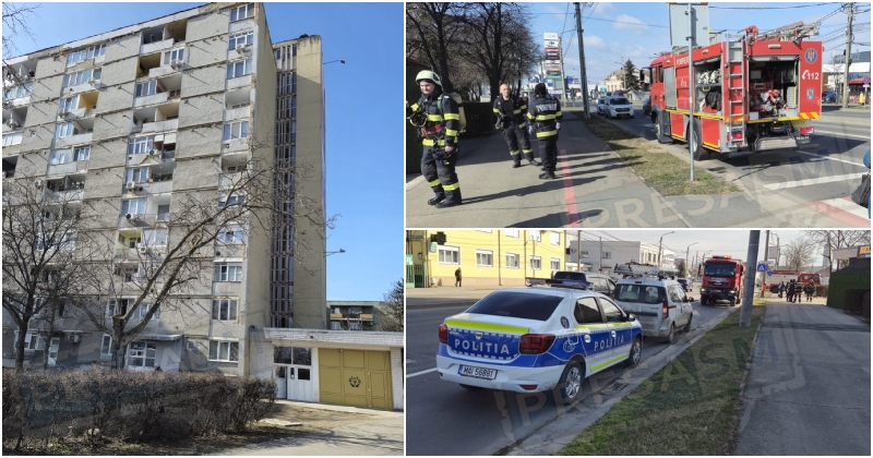 FOTO/VIDEO. Incendiu într-un bloc de pe Drumul Careiului, în municipiul Satu Mare