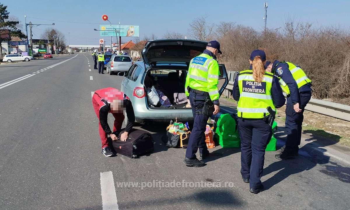 FOTO/VIDEO. Filtre pe drumurile ce duc spre Petea și Urziceni. Polițiștii de frontieră au verificate sute de persoane și mașini