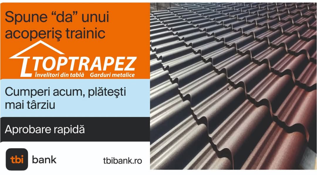 TopTrapez și TBI Bank fac acoperișurile premium mai accesibile