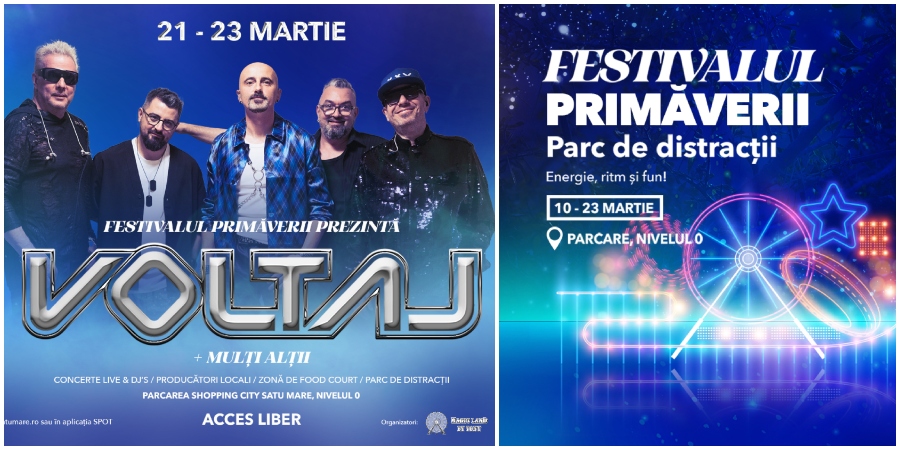 Festivalul Primăverii la Shopping City Satu Mare: Concert Voltaj, DJ Dark, BURAI KRISZTIÁN și multe alte surprize