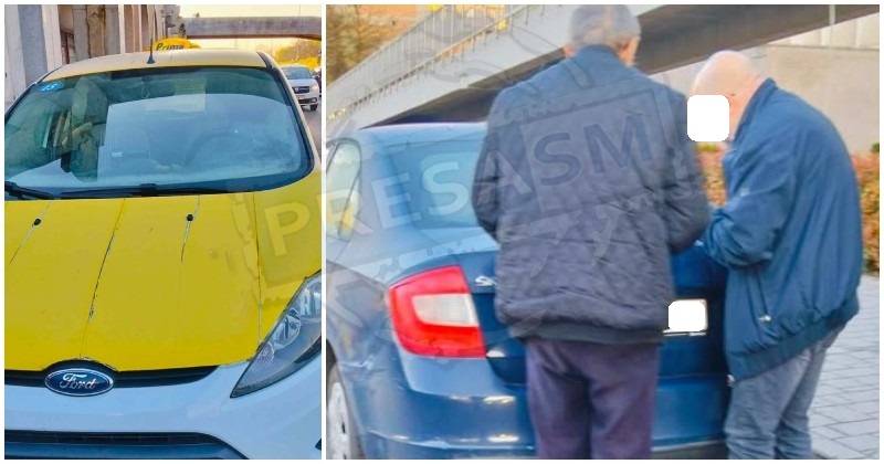 FOTO. Accident în centrul Sătmarului: un taximetrist de 72 de ani a lovit mașina unui medic