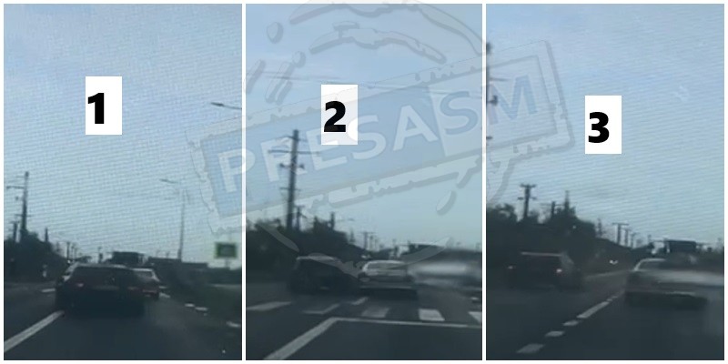 VIDEO. Accident surprins live în Odoreu. Depășire pe linie continuă și trecere de pietoni
