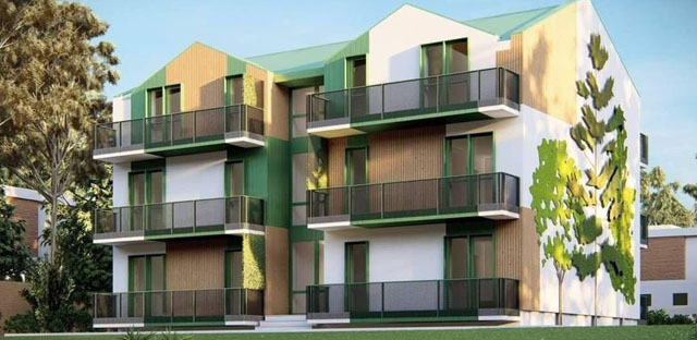 FOTO. Încă un oraș din județul Satu Mare își face bloc pentru specialiști. Și nu orice fel de bloc, ci o clădire nZEB