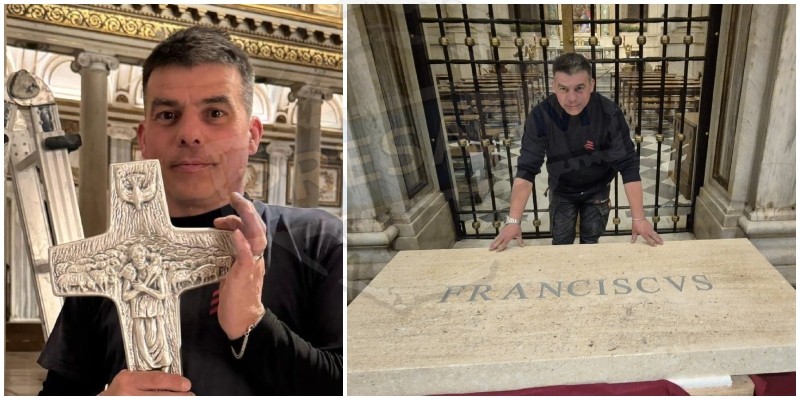 FOTO. El este Florin, sătmăreanul care a construit mormântul Papei Francisc