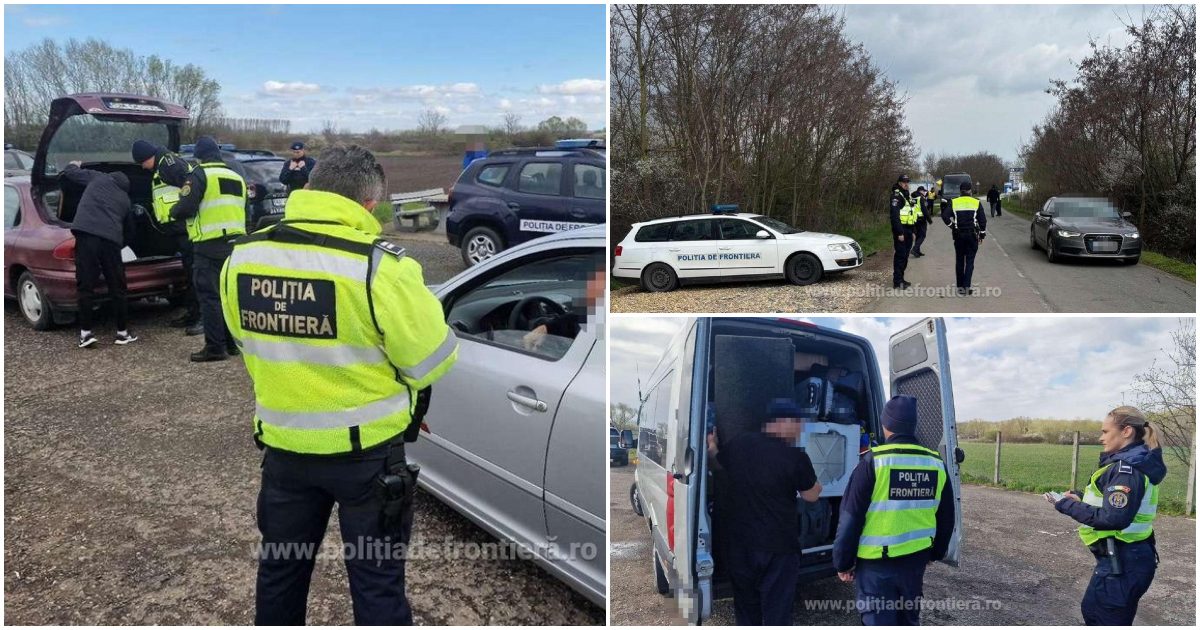 FOTO. Controale pe drumurile sătmărene ce duc spre frontiera cu Ungaria. Au participat și polițiștii maghiari