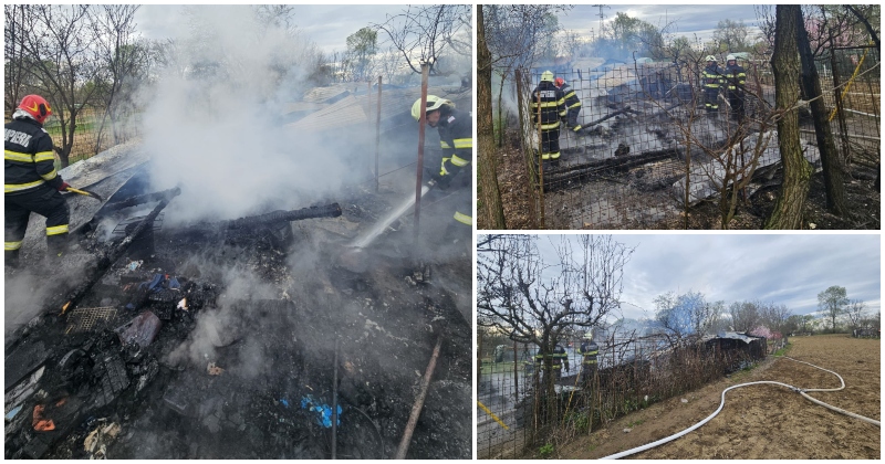 FOTO. Deratizare cu bucluc în municipiul Satu Mare! Au dat foc la mai multe construcții de pe malul Someșului