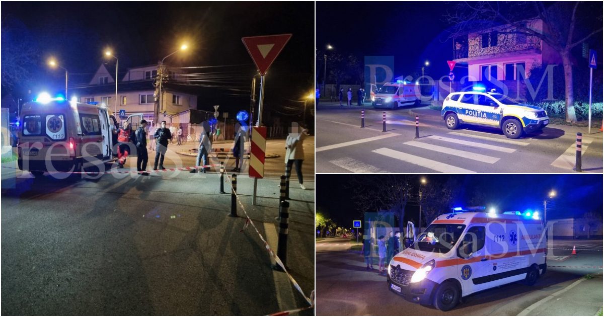 FOTO/VIDEO. Scandal de Paște, în stradă, în Satu Mare. Mai multe persoane s-au bătut și tăiat