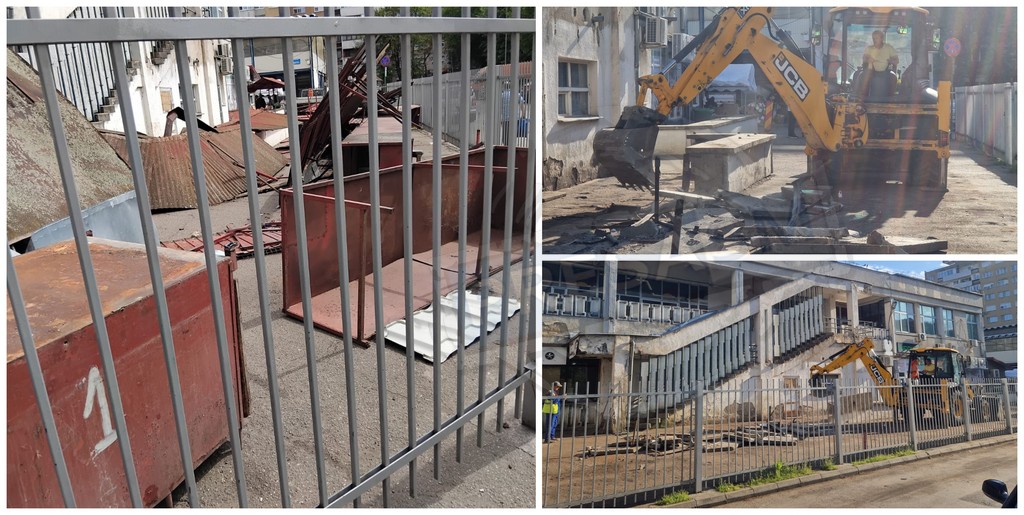 FOTO/VIDEO. Piața Someș din Satu Mare intră în reabilitare: tarabele vechi, înlocuite cu unele moderne