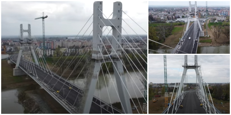 VIDEOREPORTAJ. Podul peste Someș, bijuteria arhitecturală a Sătmarului, este gata!