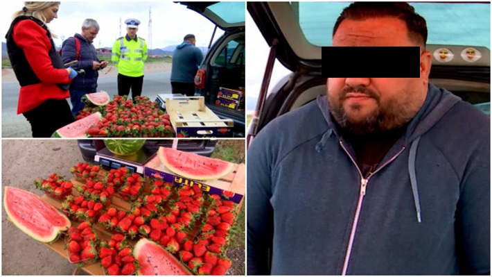 FOTO. Samsarii care vând fructe pe marginea drumului, luaţi cu asalt de poliţişti. Ce scuze au găsit