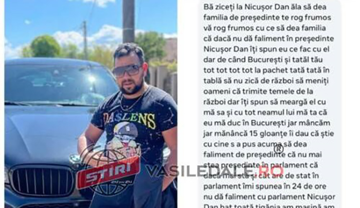 Un bărbat din județul vecin l-a amenințat public cu moartea pe Nicușor Dan: „15 gloanțe îi dau!”. Poliția i-a făcut dosar penal