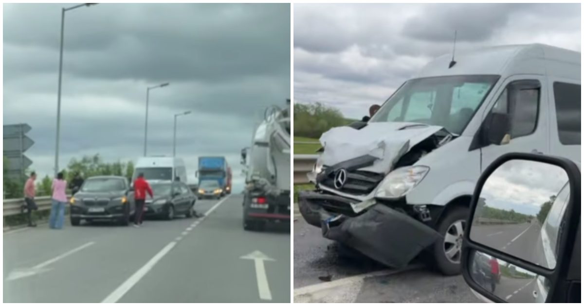 FOTO. Accident în lanț pe DN19, Satu Mare-Carei: trei vehicule implicate, trafic îngreunat