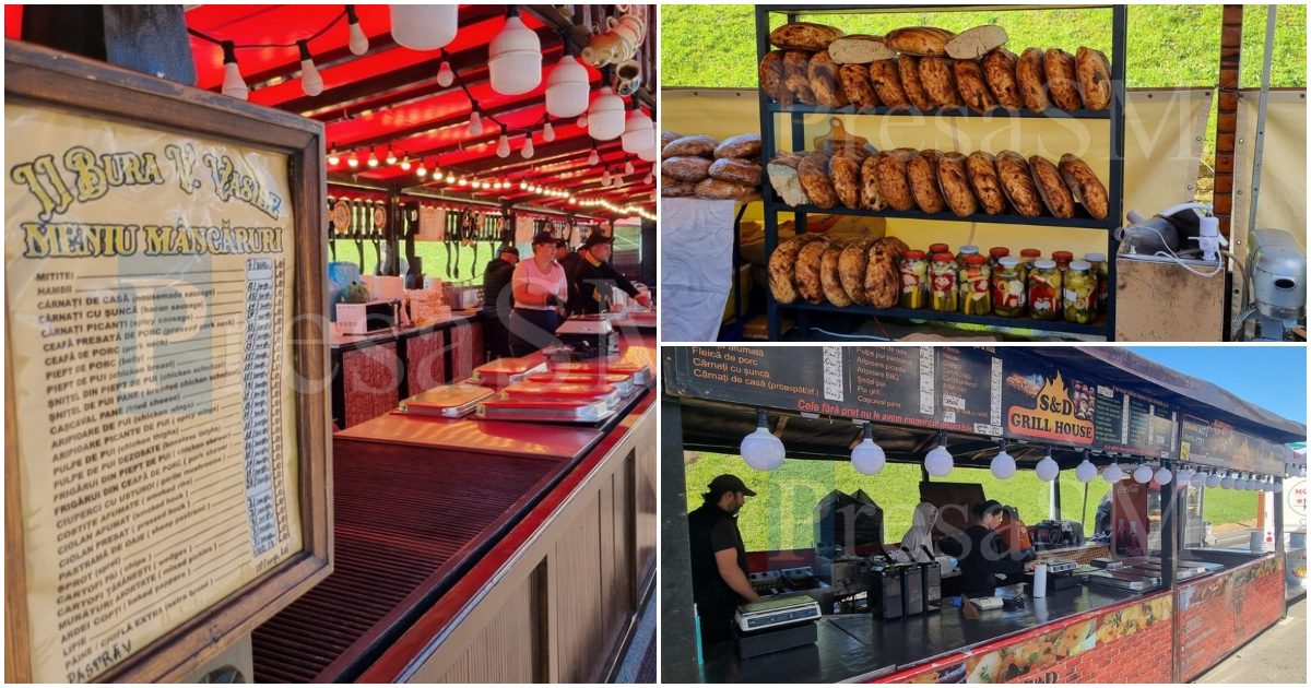 FOTO/VIDEO. Grătarele au început să sfârâie în Centrul Nou. Ce prețuri sunt la mici, frigărui și alte preparate de Zilele Orașului Satu Mare