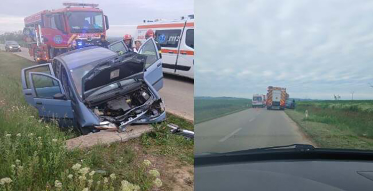 FOTO. Un șofer a murit, soția lui este în stare gravă, după un accident rutier. Tragedie în județul vecin