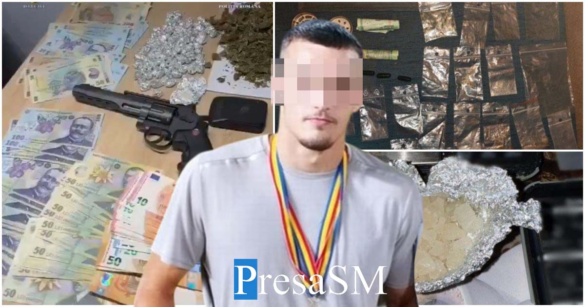 FOTO/VIDEO. Campion național la atletism arestat pentru că vindea droguri în Satu Mare. Cu un italian!