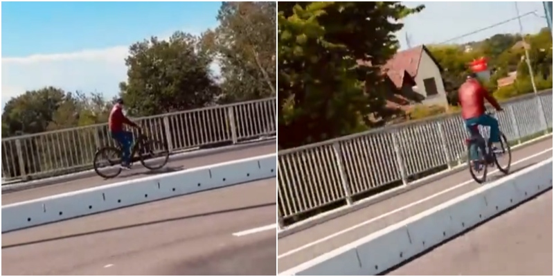 VIDEO. Cine este primul sătmărean care a traversat pe bicicletă Podul Transilvania