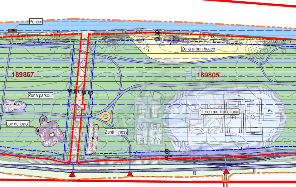 FOTO. Se construiesc plajă, terenuri de fotbal și tenis, grătare și fitness pe malul Someșului, în Micro 17