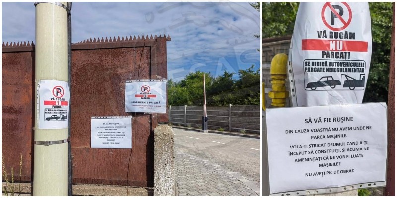 FOTO. Revoltă lângă șantierul viitorului spital din Satu Mare. Mamă cu trei copii: ”Suntem blocați”