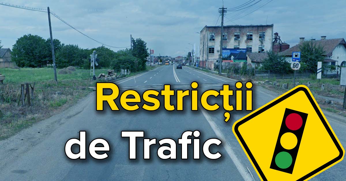 Restricții de trafic la intrarea în Carei. Se va circula doar pe o bandă. Vor fi lucrări la calea ferată