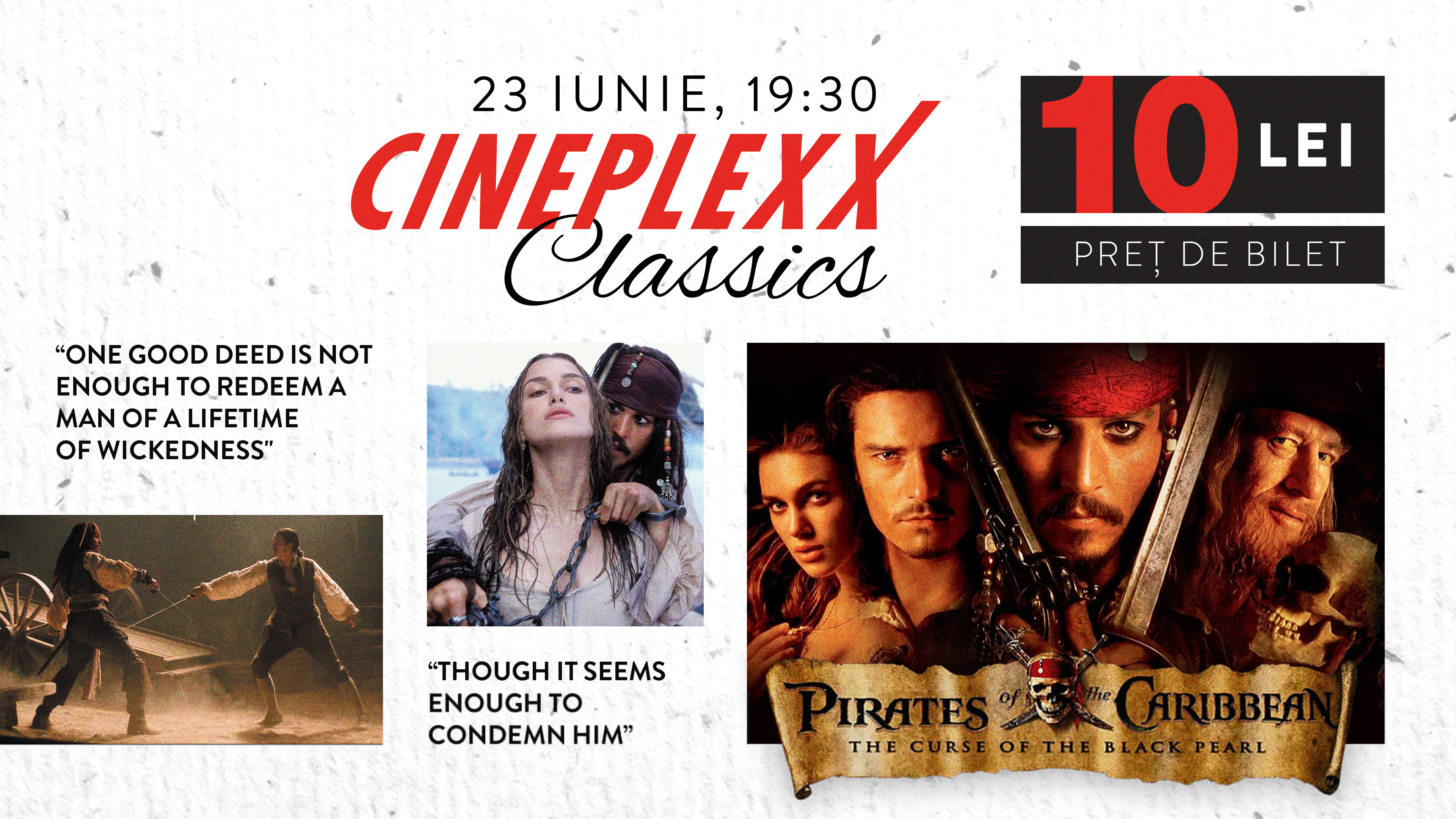 Cineplexx Classics prezintă Pirații din Caraibe: Blestemul Perlei Negre la doar 10 lei biletul!