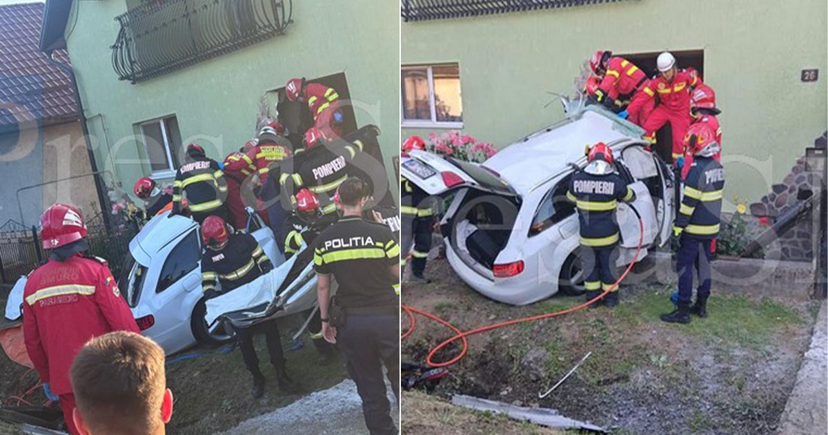 FOTO/VIDEO. Un tânăr de 18 ani a murit după ce s-a izbit cu mașina de un imobil