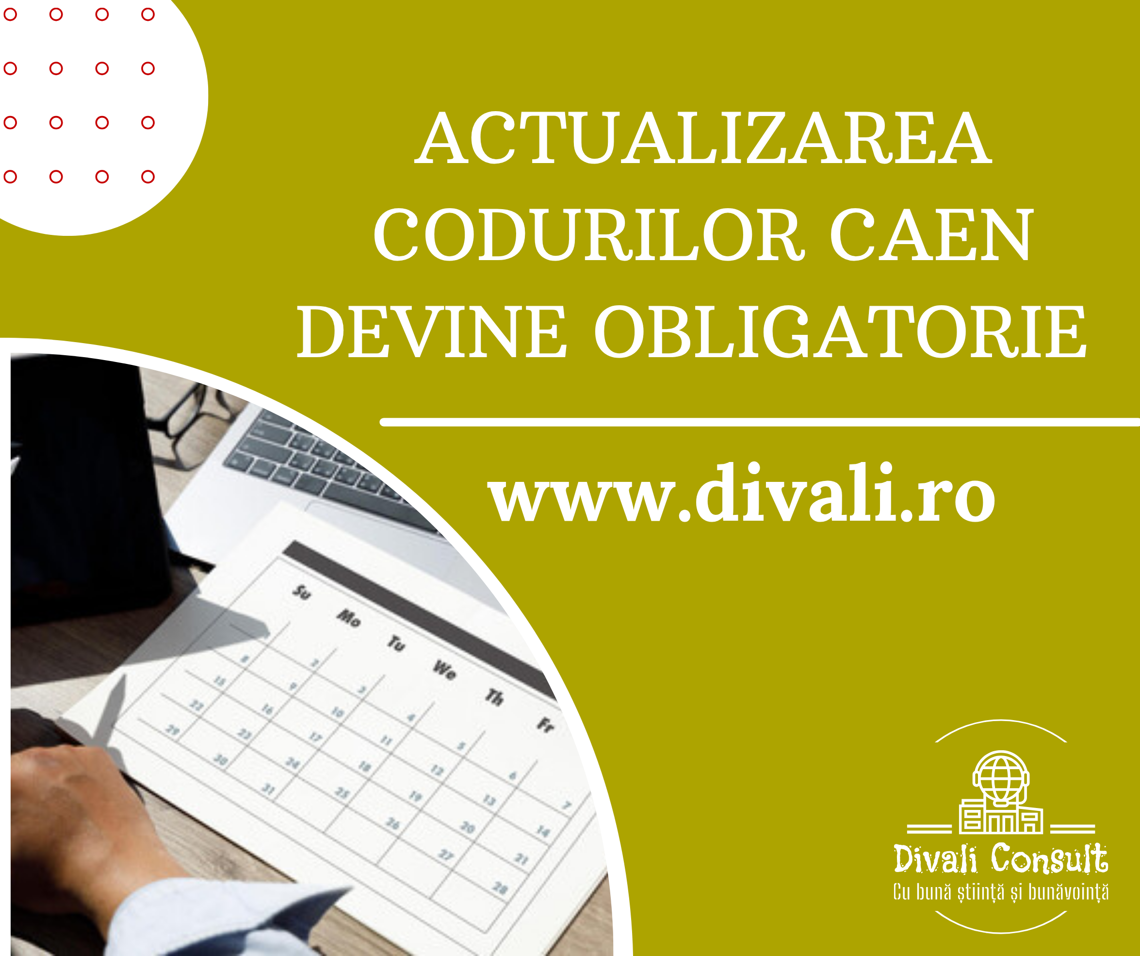 Divali Consult: Actualizarea codurilor CAEN devine obligatorie pentru toate firmele din România
