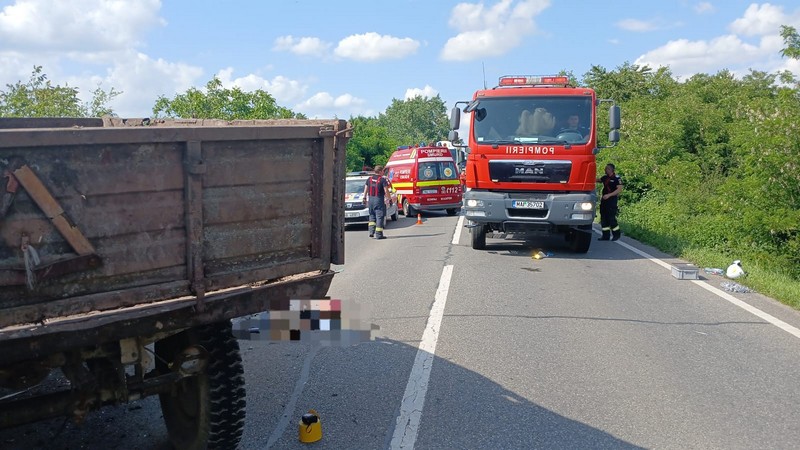 FOTO/VIDEO. Un sătmărean (57 ani) a murit în accidentul de astăzi, din județul Satu Mare