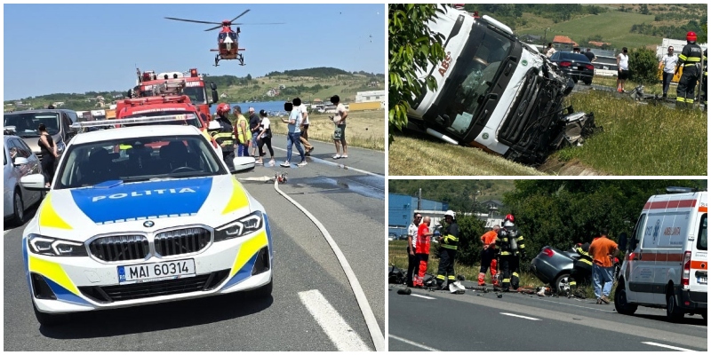 FOTO. Tragedie în România. O femeie (34 ani) și-a pierdut viața. Mașină intrată sub TIR