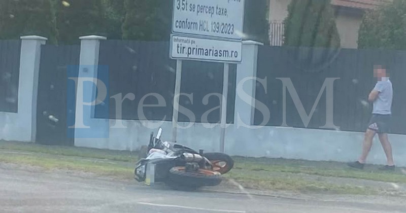 FOTO. Accident între două motociclete, în municipiul Satu Mare