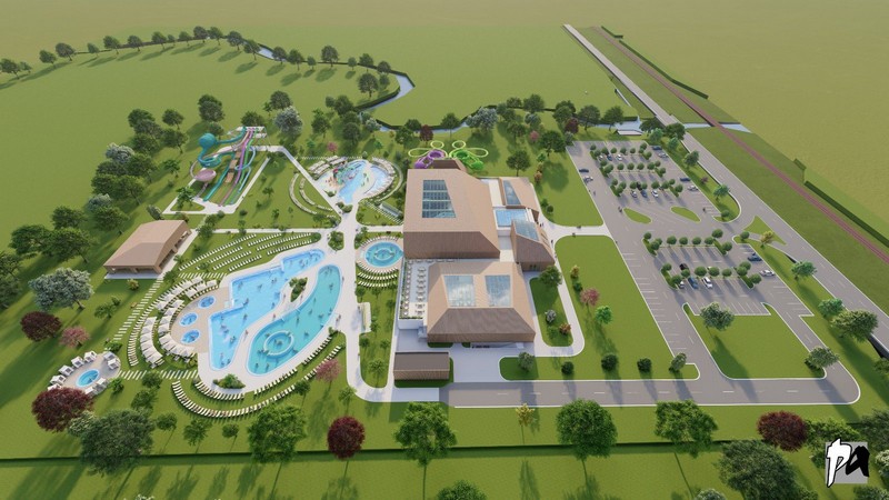 FOTO. Încă un oraș din județul vecin va investi milioane într-un aquapark cu zone pentru relaxare, distracție și sănătate