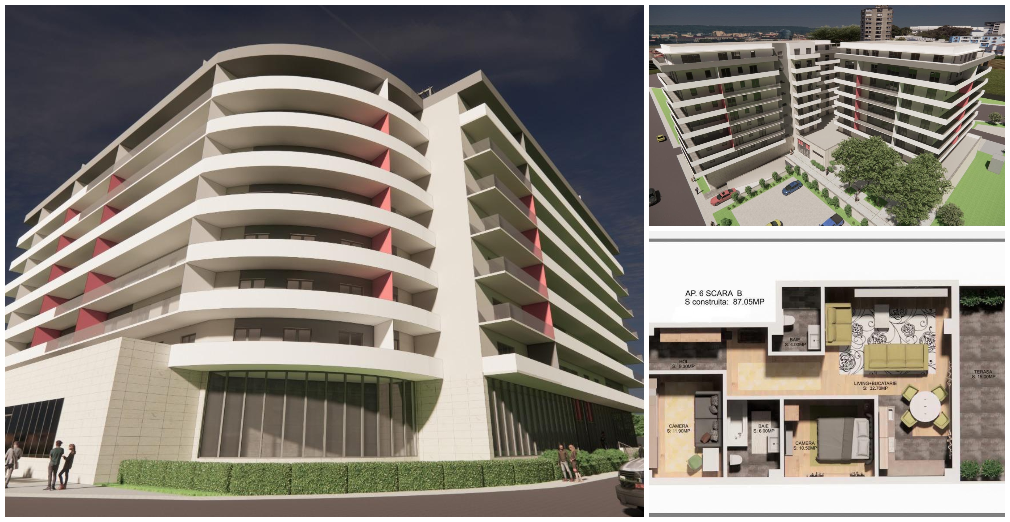 FOTO. Bud Tower – un nou reper rezidențial în centrul municipiului Satu Mare. Cum vor arăta apartamentele