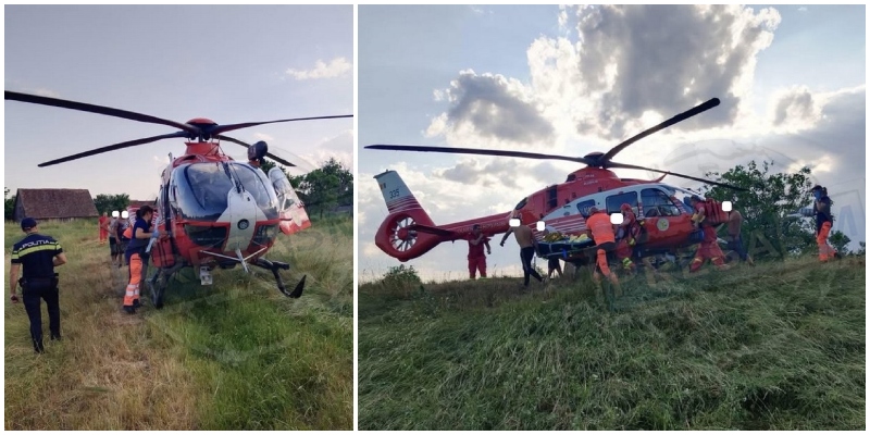 FOTO. Bărbat înecat. Preluat cu elicopterul în stare critică, în județul Satu Mare
